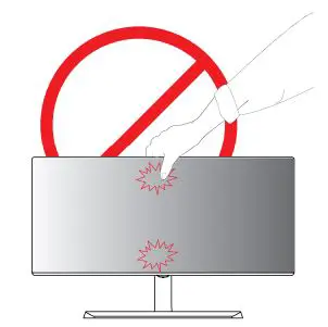 LG IPS LED MONITOR Owner’s Manual - As far as possible, avoid touching the monitor screen