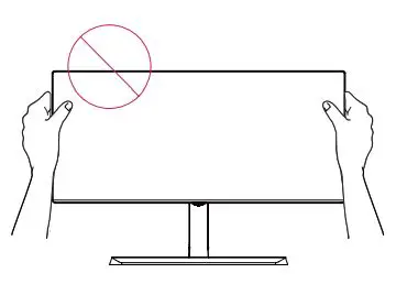 LG IPS LED MONITOR Owner’s Manual - Be careful not to touch or press the screen