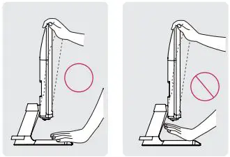 LG IPS LED MONITOR Owner’s Manual - To avoid injury to the fingers when adjusting the screen