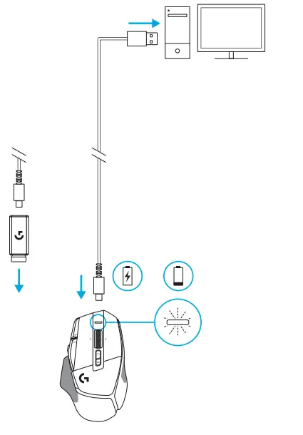 logitech G502 X PLUS Wireless Gaming Mouse 7