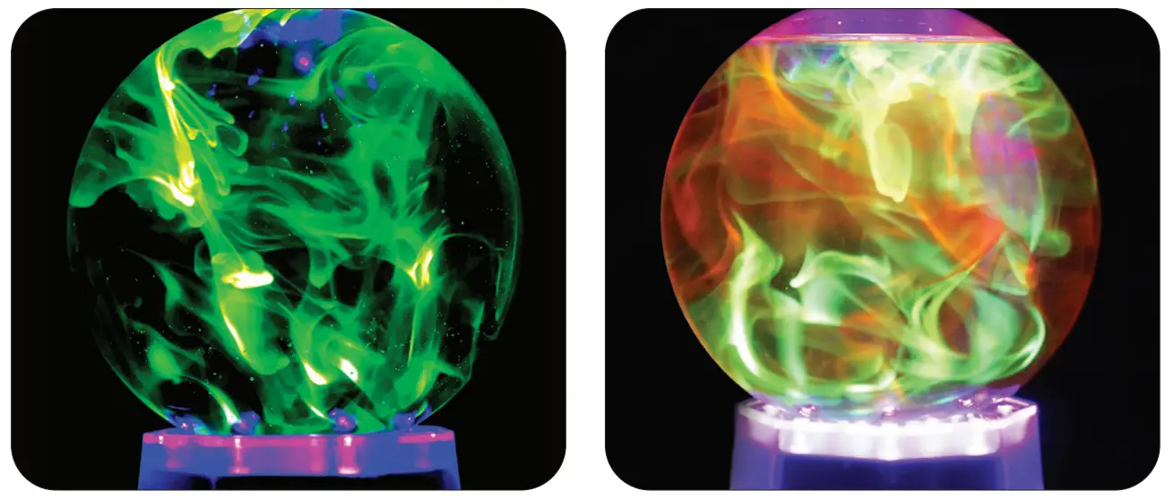 PYROFARMS FluoroSphere Water Filled Orb - light base