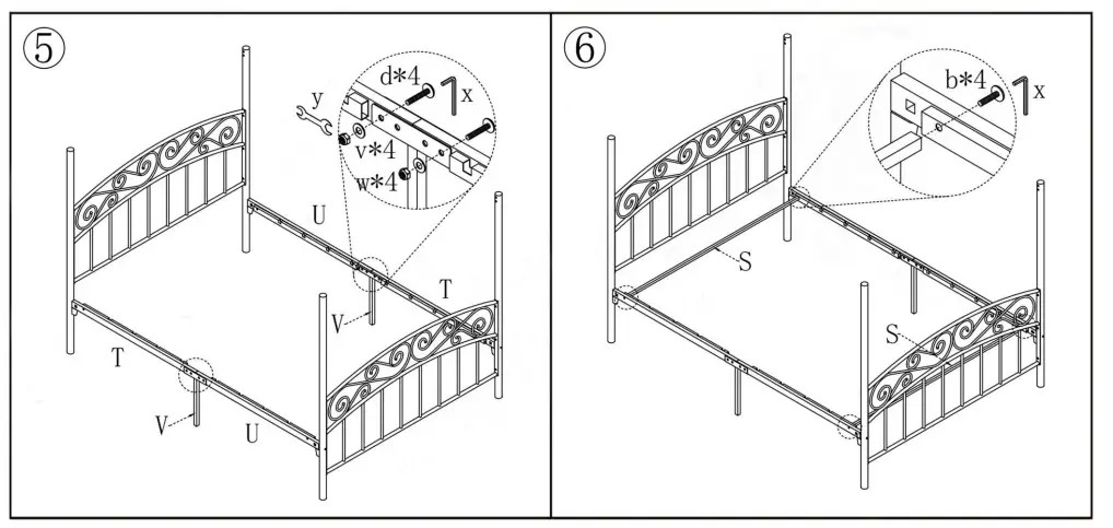 GOJANE-715F-Metal-Frame-Full-Canopy-Bed-4