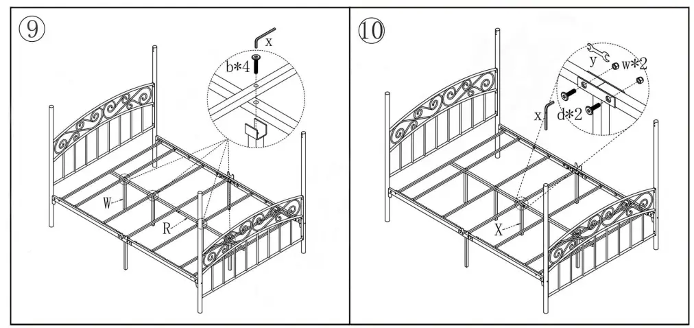 GOJANE-715F-Metal-Frame-Full-Canopy-Bed-6