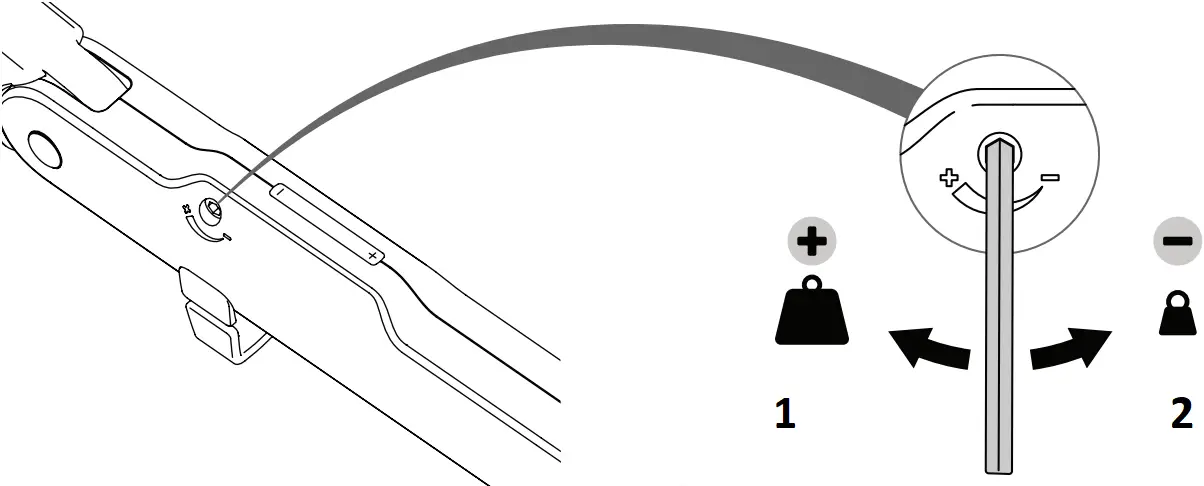 AWM-HN - Adjust arm tension 2