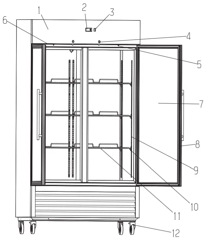 ARCTIC AIR Glass Door Refrigerator - PART1