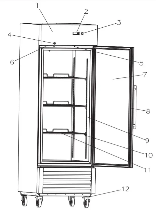 ARCTIC AIR Glass Door Refrigerator - PART2