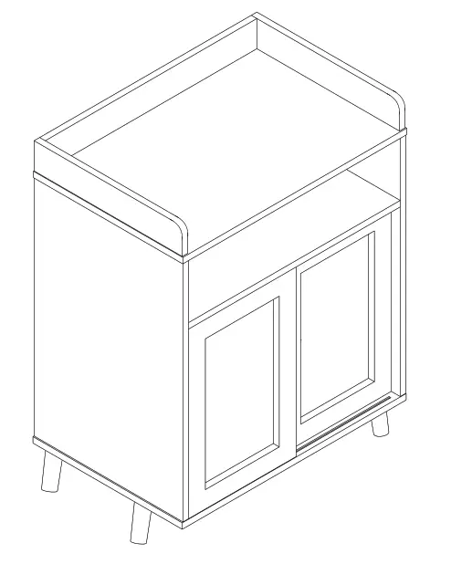 UNBRANDED AYBSZHD1658 MDF Pantry Organizer