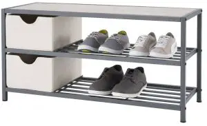 TBFPRA-2410 / TBFPGR-2410 TRINITY BAMBOO SHOE BENCH W/ BASKETS