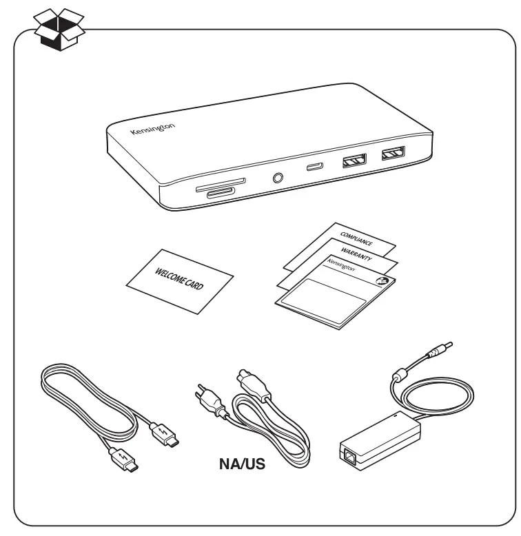 Kensington SD2480T Thunderbolt™ 3 and USB C Dual 4K Multipurpose Nano Dock -