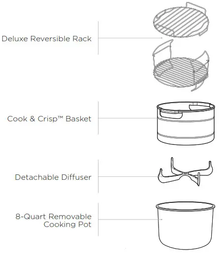 Ninja Foodi OL600 XL PRESSURE COOKER STEAM FRYER WITH SMARTLID - PARTS & ACCESSORIES 1