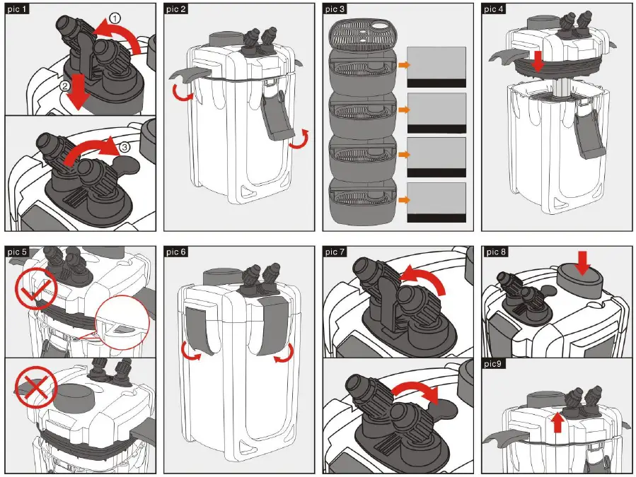 wiltec HW-702A External Aquarium Filter fig 3