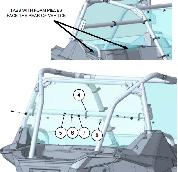 KOLPIN-OUTDOORS-2110-Polaris-RZR-299-EFI-Windshield-and-Roof-Kit-FIG-4
