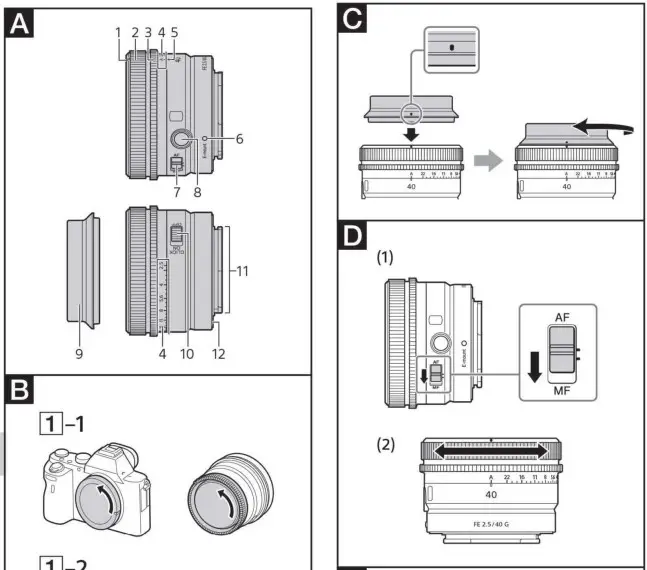 SONY SEL40F25G Interchangeable Lens Objectif Interchangeable - overview 1