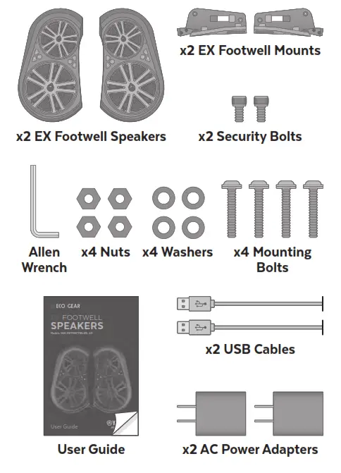 YAMAHA GDI EXYMHFTWL00 20 EcoXGear EX Footwell Speakers - fig11