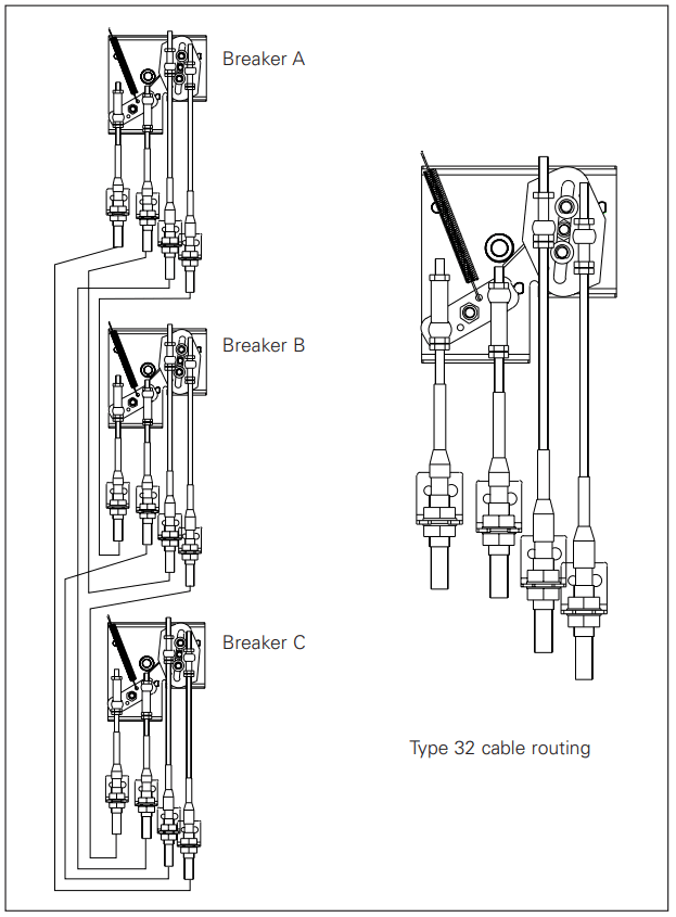 EATON IL0131081EN NRX NF Fixed Breaker Three Way Type 32 Cable Interlock Kit - FIGURE 3
