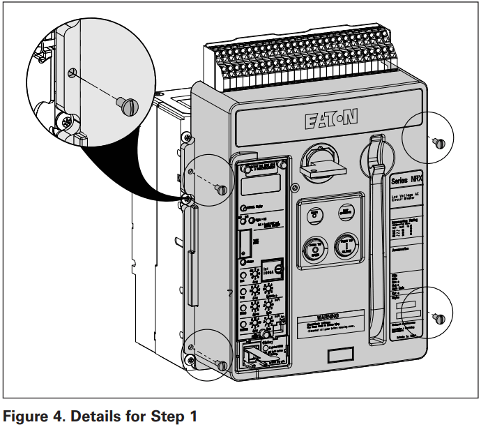 EATON IL0131081EN NRX NF Fixed Breaker Three Way Type 32 Cable Interlock Kit - FIGURE 6