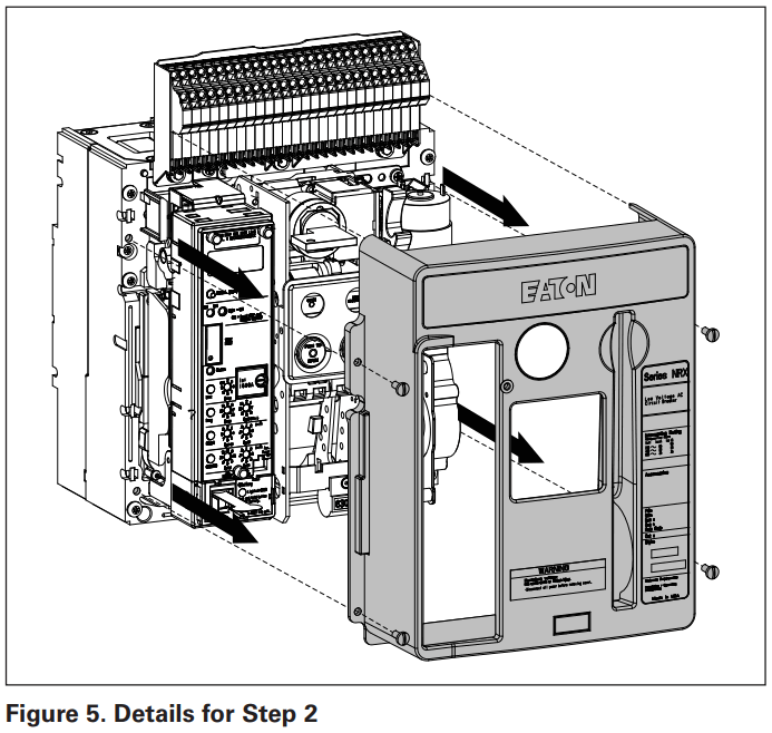 EATON IL0131081EN NRX NF Fixed Breaker Three Way Type 32 Cable Interlock Kit - FIGURE 7