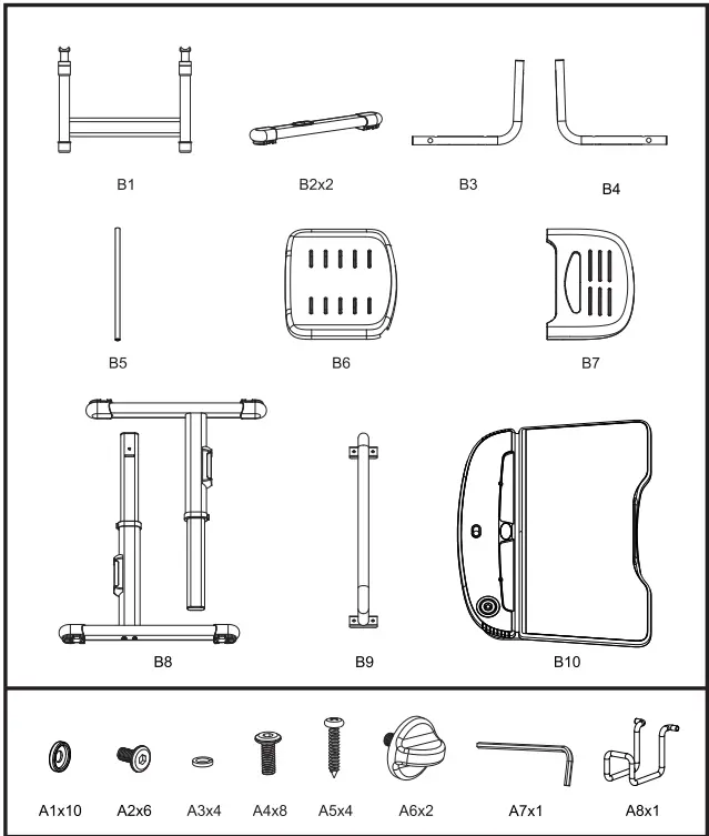 VIPACK FURNITURE PRORZZ1 Healthy Ergo Study Desk and Chair-FIG2