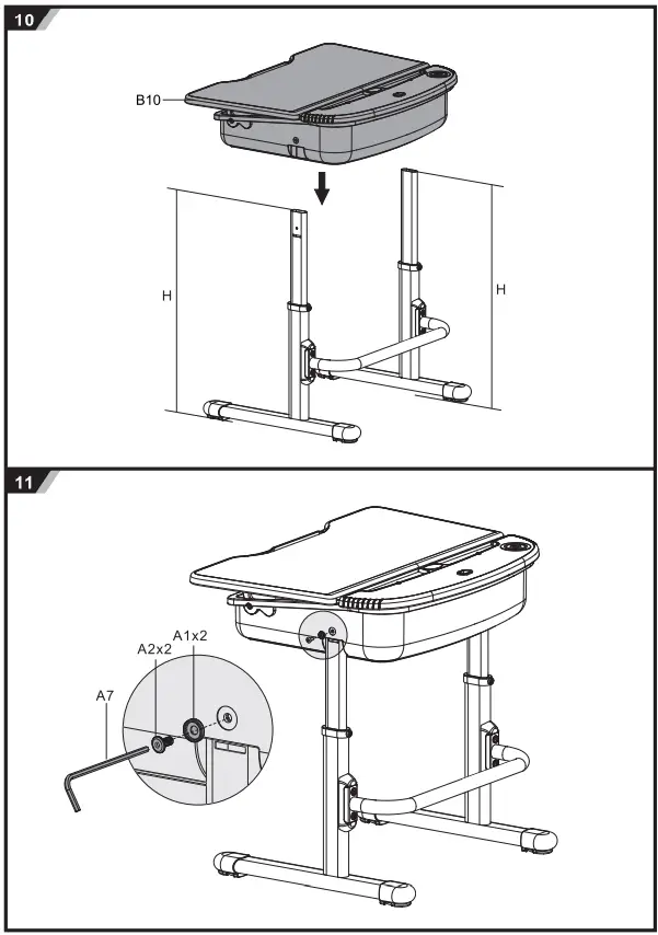 VIPACK FURNITURE PRORZZ1 Healthy Ergo Study Desk and Chair-FIG6