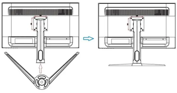 kogan 28 inch Ultra HD 4K Freesync Monitor - Installing the stand