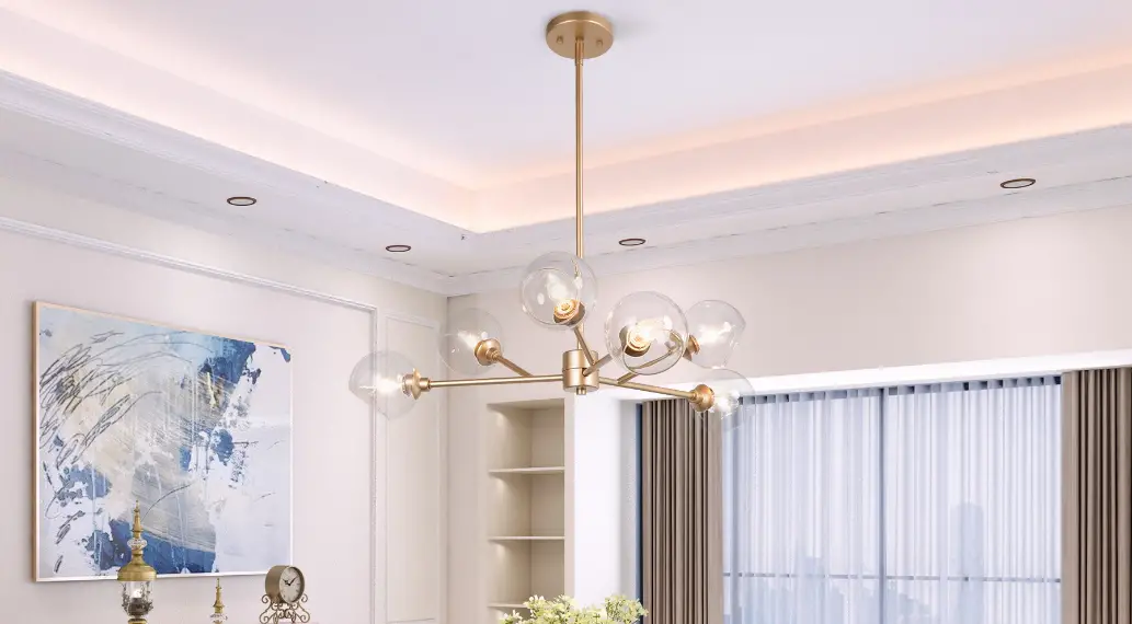 Uolfin 5069632 6-light Glass Globe And Metal Chandelierr Instruction Manual