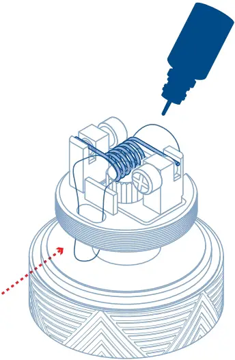 PRIME THE COIL & SET THE WICK