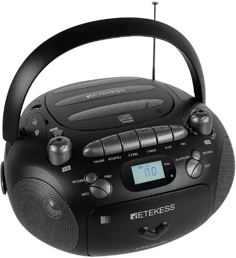 RETEKESS TR630 Portable CD and Cassette Player