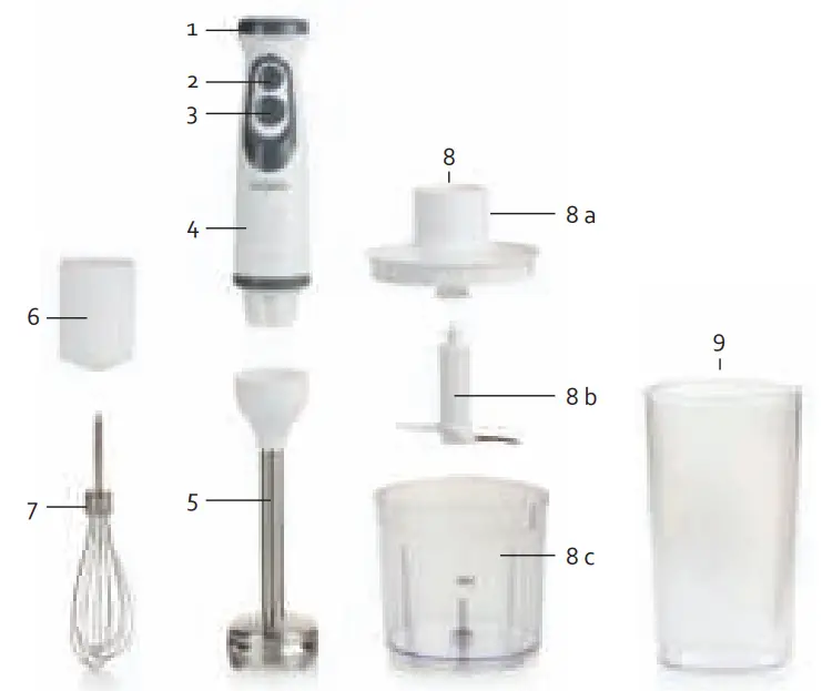 DOMO DO1089M Stick Mixer - parts