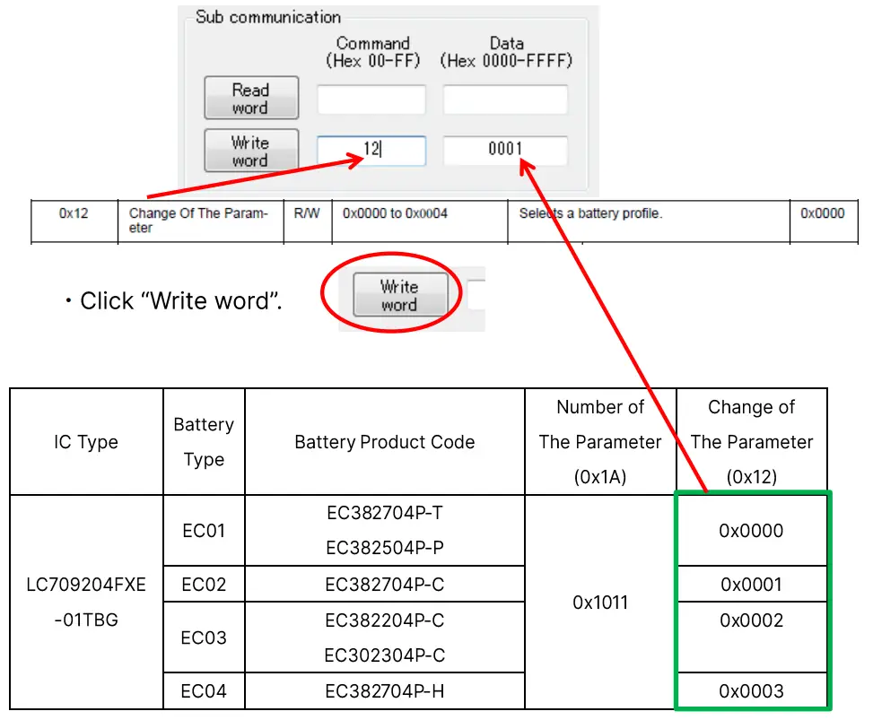 Select battery profile