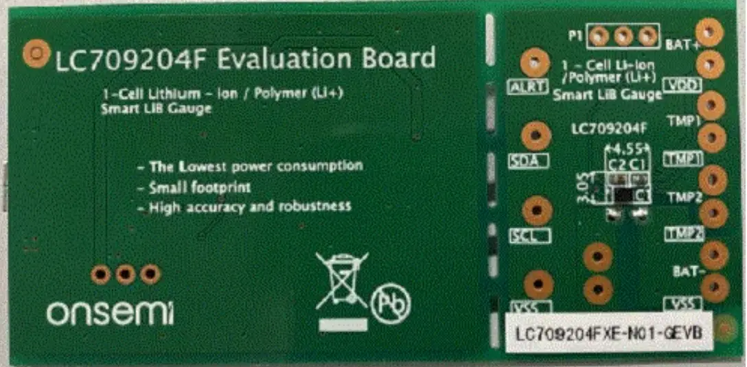 onsemi LC709204FXE-N01-GEVB Evaluation Board