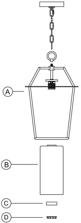 PROGRESS LIGHTING P550122 1 Light Outdoor Pendant