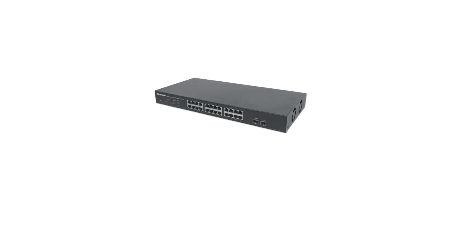 Intellinet 561044 24-port Gigabit Ethernet Switch With 2 Sfp Ports Instructions