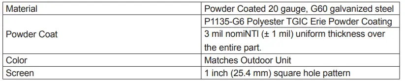 MITSUBISHI ELECTRIC HG-A7 Hail Guard - 1