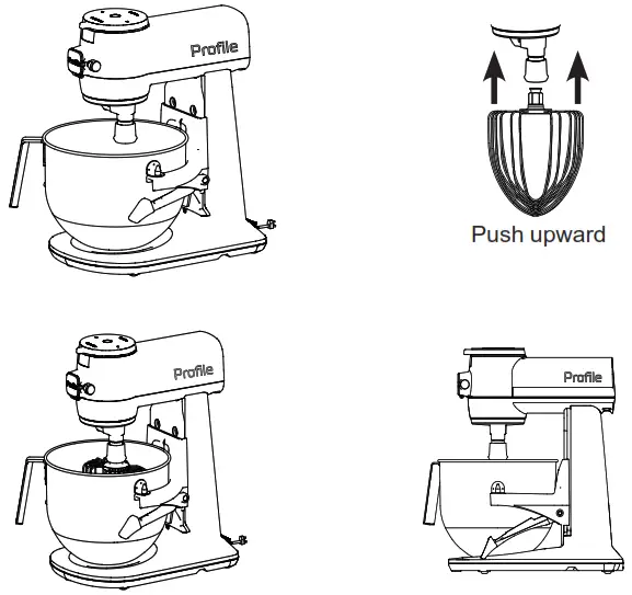 GE Profile P8MSASS6TOW Smart Mixer with Auto Sense - mixer body