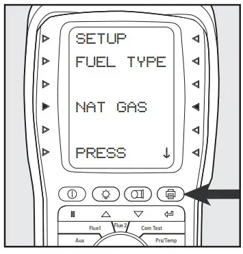 Test Equipment C165 - confirm the fuel