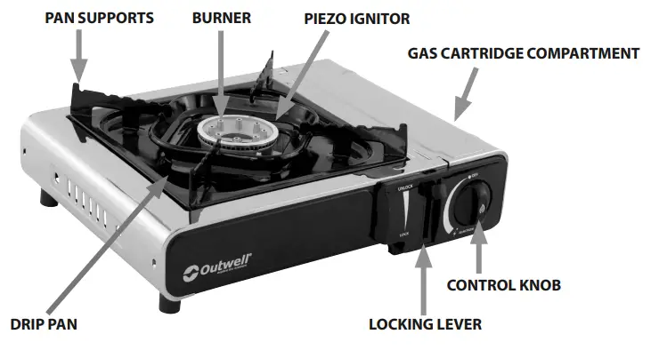 Outwell JY 500A Appetizer Solo Camping Stove - fig