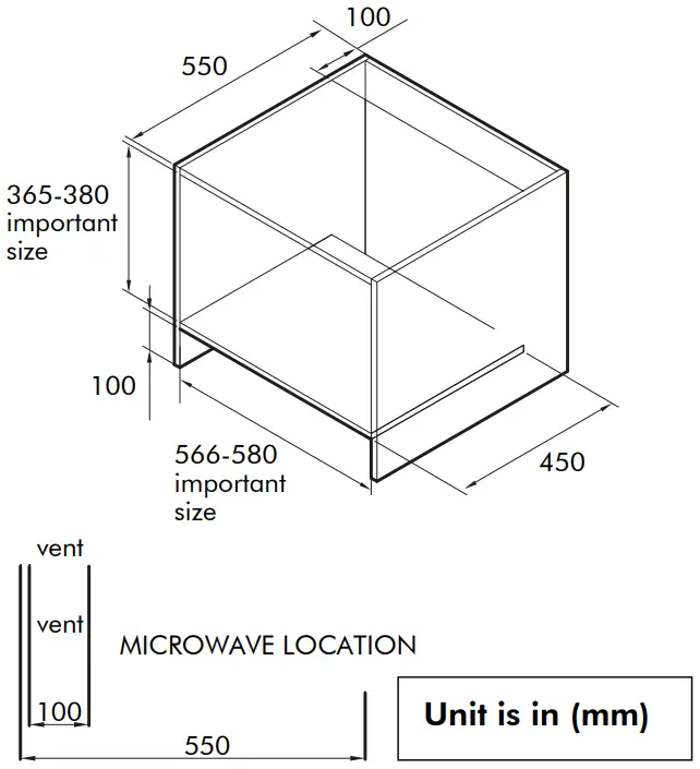 lin rie LJMO25GXBI Bastia Built In Microwave Oven - Cabinetry