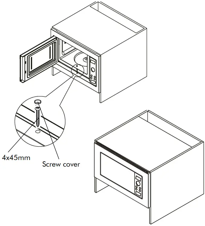 lin rie LJMO25GXBI Bastia Built In Microwave Oven - Open the microwave oven