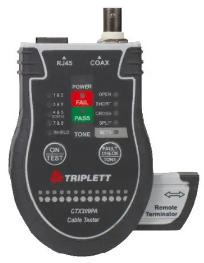 TRIPLETT CTX200 RJ45 Coax Cable Tester