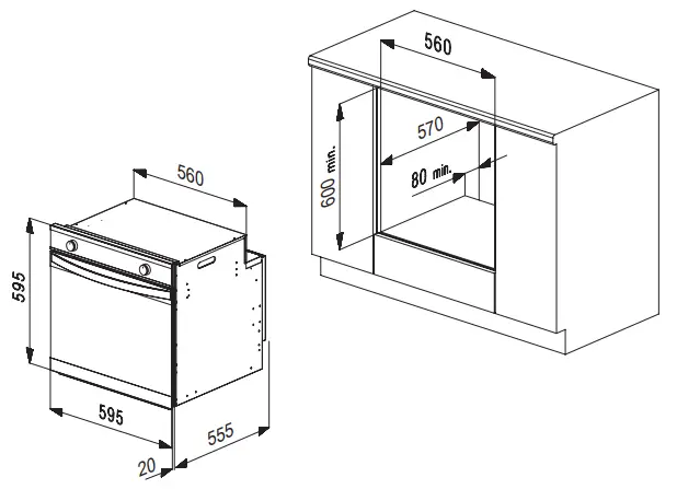 kleenmaid KCOMF6010 Multifunction Oven XL 75 Litre - fig