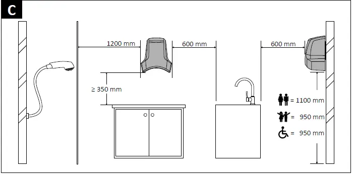 CLAGE-Hot-Air-Hand-Dryer-WHT-fig-3