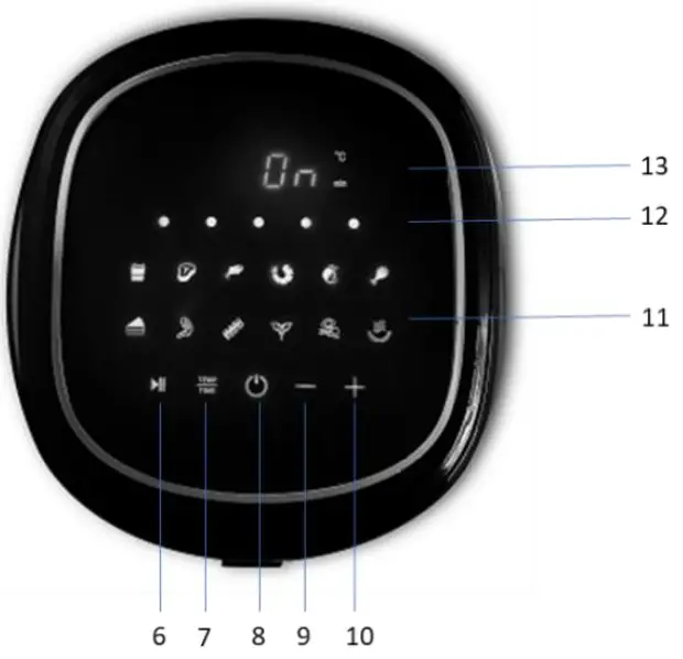 IZZY IZ 8202 Air Fryer - Control Panel