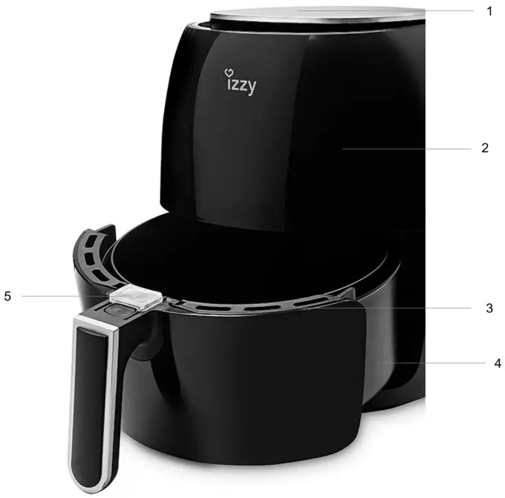 IZZY IZ 8202 Air Fryer - Parts of the Appliance