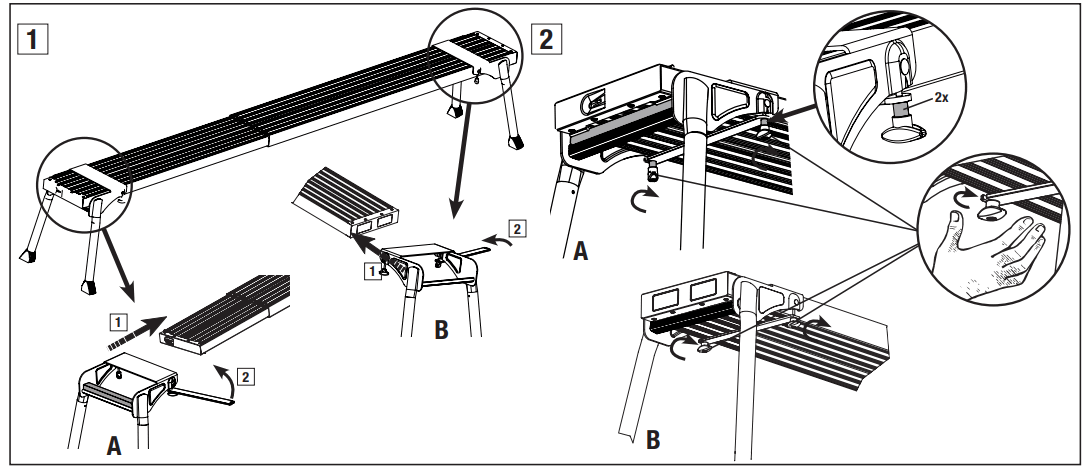 KRAUSE Telescopic Aluminium Board Staging System - BoardStand