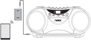 naxa-NAB-4002-Wireless-Audio-Adapter-with-Bluetooth-for-iPod/iPhone-Dock-and-AUX-Connectors-AUX-Output