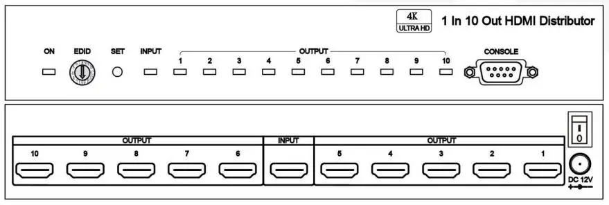 SC T HD10-4K6G 4K60Hz 1 x 10 HDMI Distribution Amplifier fig2