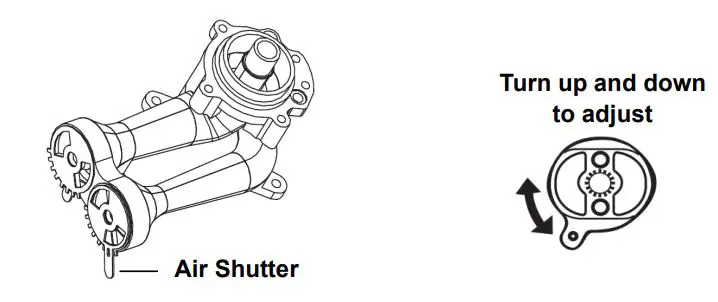 ELBA EGH-K8843G BK Built-In Hob Gas Stove Owner’s Manual - ADJUSTMENT ON AIR SHUTTER