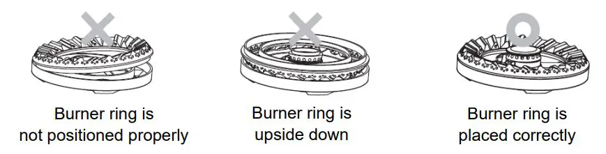 ELBA EGH-K8843G BK Built-In Hob Gas Stove Owner’s Manual - If the flame does not light after a few attempts