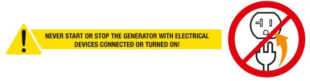 CHAMPION 200914 4250W Fuel Open Frame Inverter User Guide - Do not plug in any electrical devices