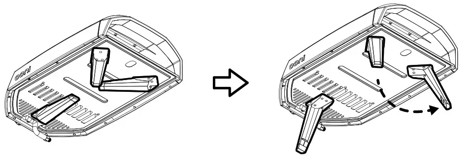 ooni 54G1NFTL Koda Pizza Oven- Unfold legs